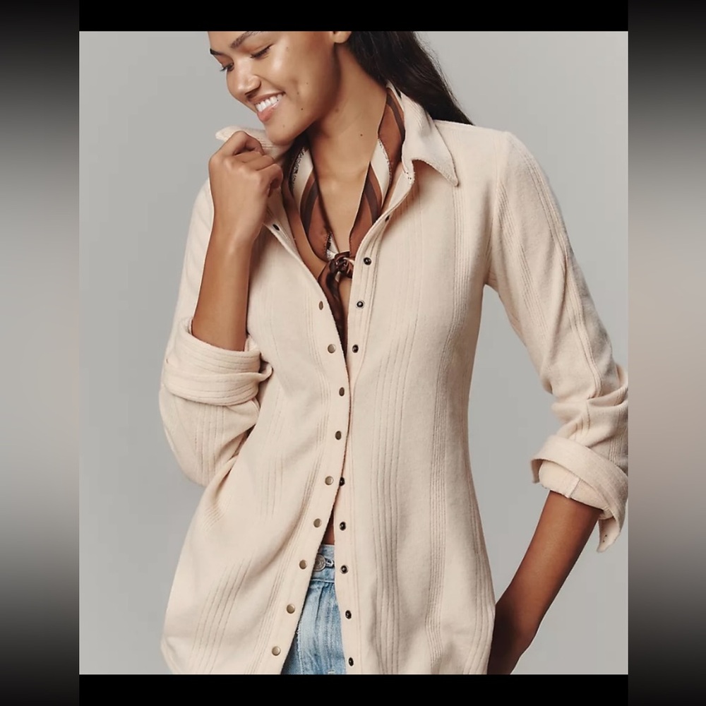 Anthropology Pilcro Brushed Button Down Cardigan Sweater.